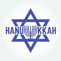 Happy Hanukkah greeting card. Typography design. vector
