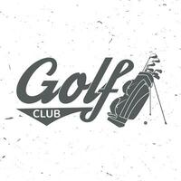 Golf club concept with golfing bag. vector