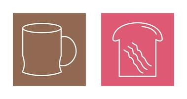 brindis y café taza icono vector