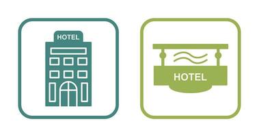 hotel y hotel firmar icono vector