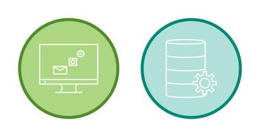 digital marketing and database management Icon vector