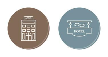 hotel and hotel sign  Icon vector