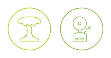 explosion and alarms Icon vector