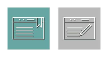 bookmarking services and blogging service Icon vector