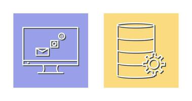 digital marketing and database management Icon vector