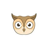 Owl Head Illustration abstract design vector