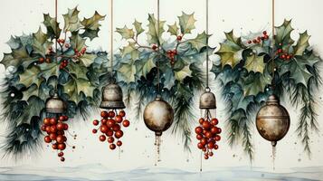 Navidad árbol decoraciones, decoración modelo ilustración para el Navidad y nuevo año fiesta foto
