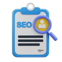 Clipboard with SEO agreement icon png