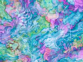 Marbled blue and pink abstract background. Liquid marble gradient mixing Swirled ink pattern texture watercolor acid wash texture bright colorful photo