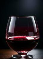 Photo of the glass with red wine AI Generative