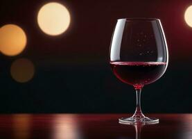 Photo of the glass with red wine AI Generative