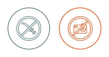 no weapons and no pictures  Icon vector