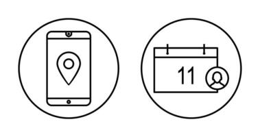 gps service and event management Icon vector
