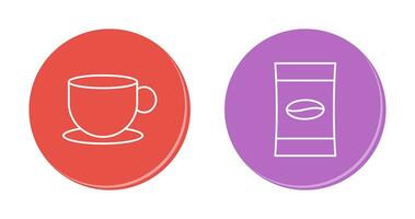 tea and coffee packet Icon vector