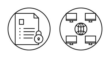 confidentiality and company network Icon vector