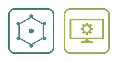 nodes and network setting  Icon vector