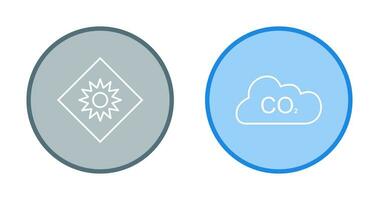 optical radiation And Carbon Dioxide  Icon vector