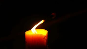 Light the incense sticks and candles  The Buddhist ceremony in temple video