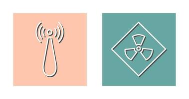 non ionizing radiation and radiation Icon vector