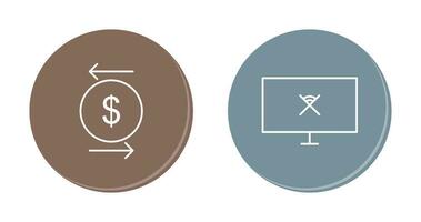 transaction and disconnected network  Icon vector