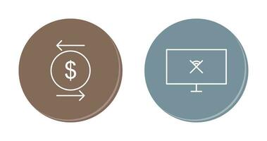 transaction and disconnected network  Icon vector