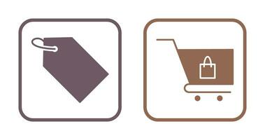 tag and cart  Icon vector