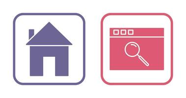 homepage and browser  Icon vector