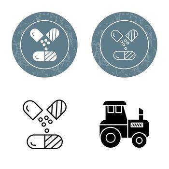 icono de vector de tractor