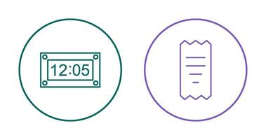 timer and receipt Icon vector