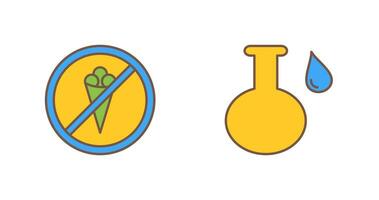 acidic liquid and no icecream Icon vector