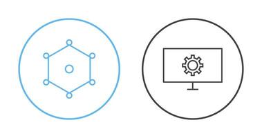 nodes and network setting  Icon vector