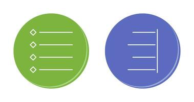 bulleted list and Right align  Icon vector
