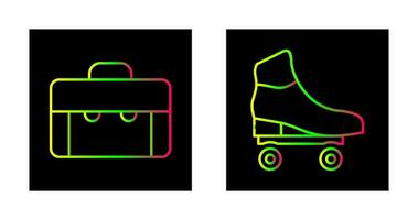 suitcase and skates  Icon vector