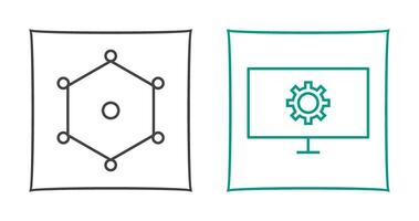 nodes and network setting  Icon vector