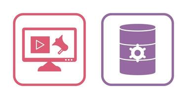 Digital Marketing and Database Management Icon vector