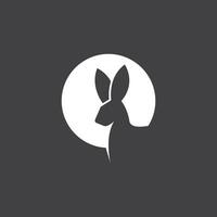 Rabbit logo vector art template illustration