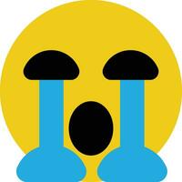 Crying emoji icon . Crying face icon vector