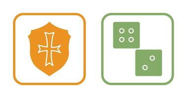 Dice and Shield Icon vector