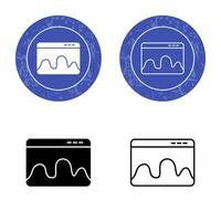 icono de vector de estadísticas de página web