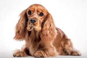 A dog with a white background photo