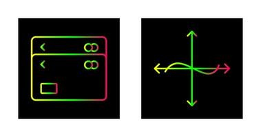 multiple cards and graph  Icon vector