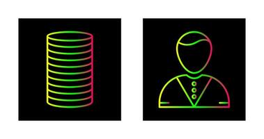 casino dealer and stack of coins  Icon vector