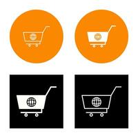 Unique Global Shopping Vector Icon