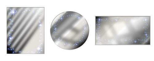 Set of Photo Frames of beautiful stars. Photography design template. vector