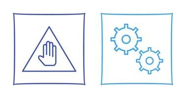 configurations and warning Icon vector