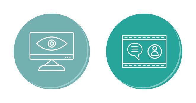 Web Visibility and Web Support  Icon vector