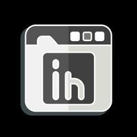 Icon Linkedin. related to Communication symbol. glossy style. simple design editable. simple illustration vector