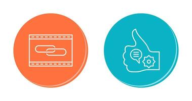 Link Optimization and Like Marketing Icon vector