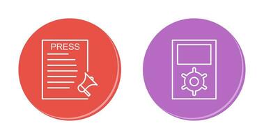 Press Releases and Management  Icon vector