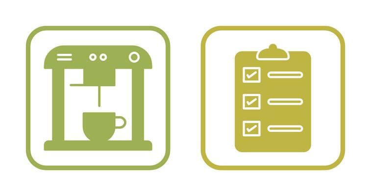 coffee machine and order list Icon
